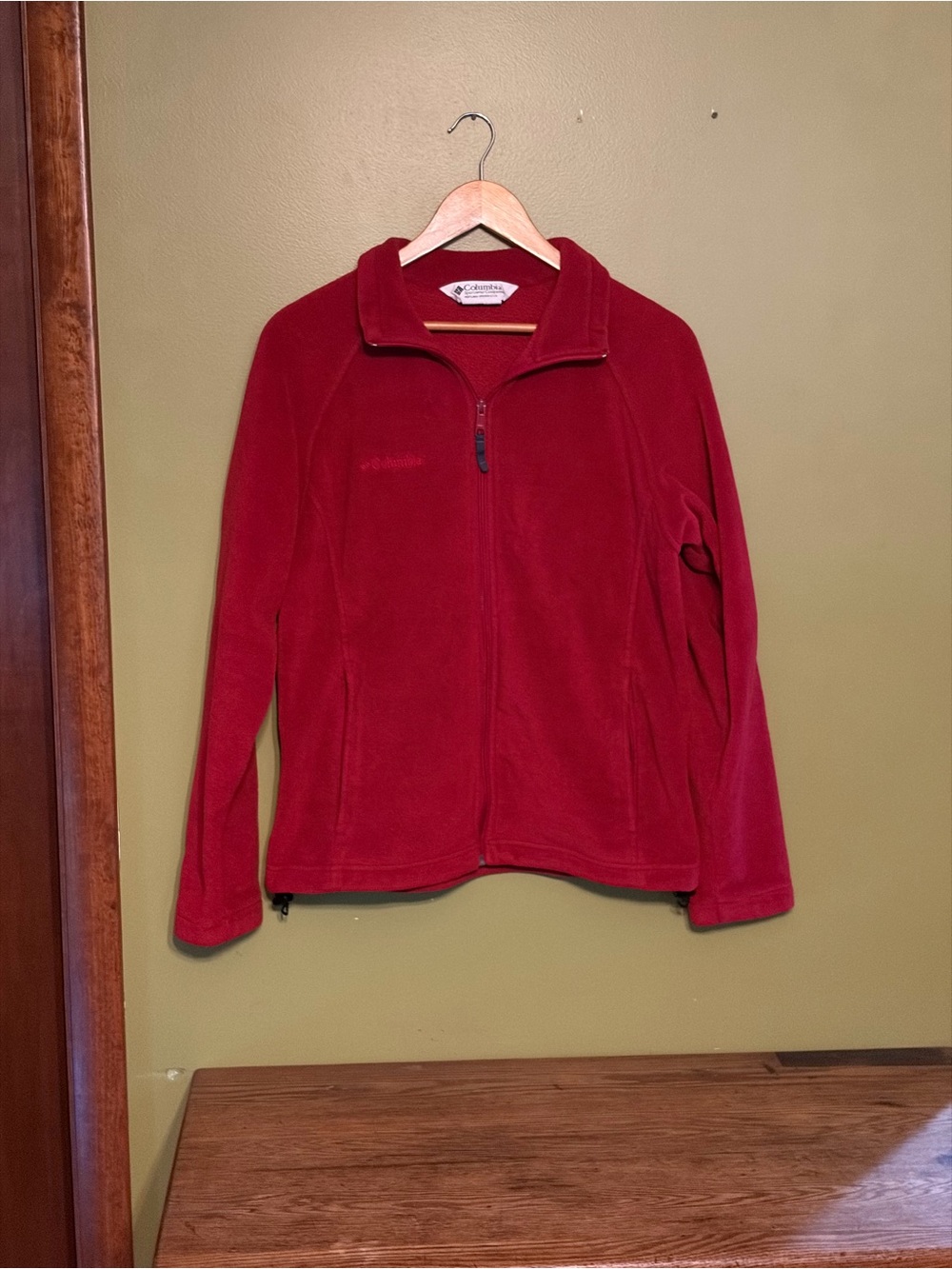 Columbia Women's Deep Red Full-Zip Utility Fleece Jacket